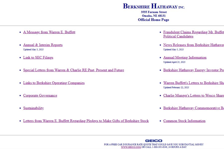 Web Perusahaan Konglomerat Terlihat Jadul? Pelajari Masterclass Desain dari Berkshire Hathaway