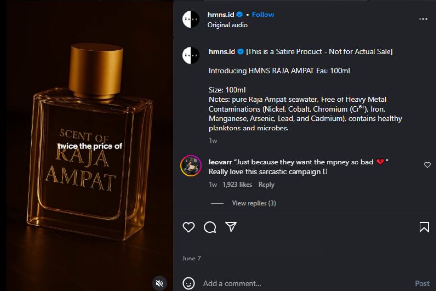Sarcastic Campaign Ala HMNS yang Sindir Isu Raja Ampat, Ini Poin Menariknya!