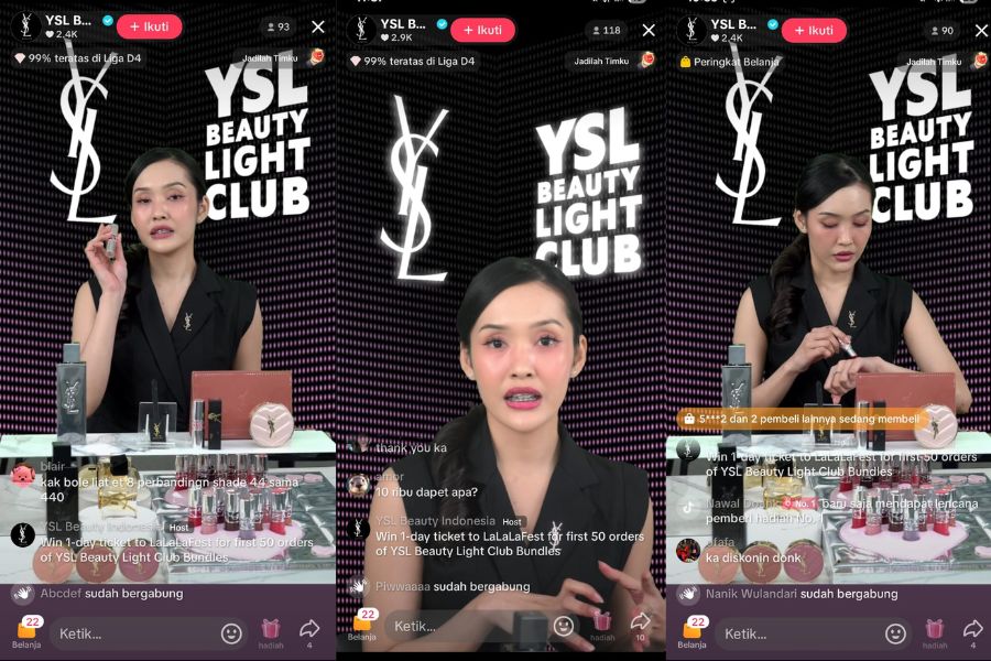 Brand Mewah YSL Ikutan Live Selling di TikTok sebagai Digital Marketing, Turun Gengsi?